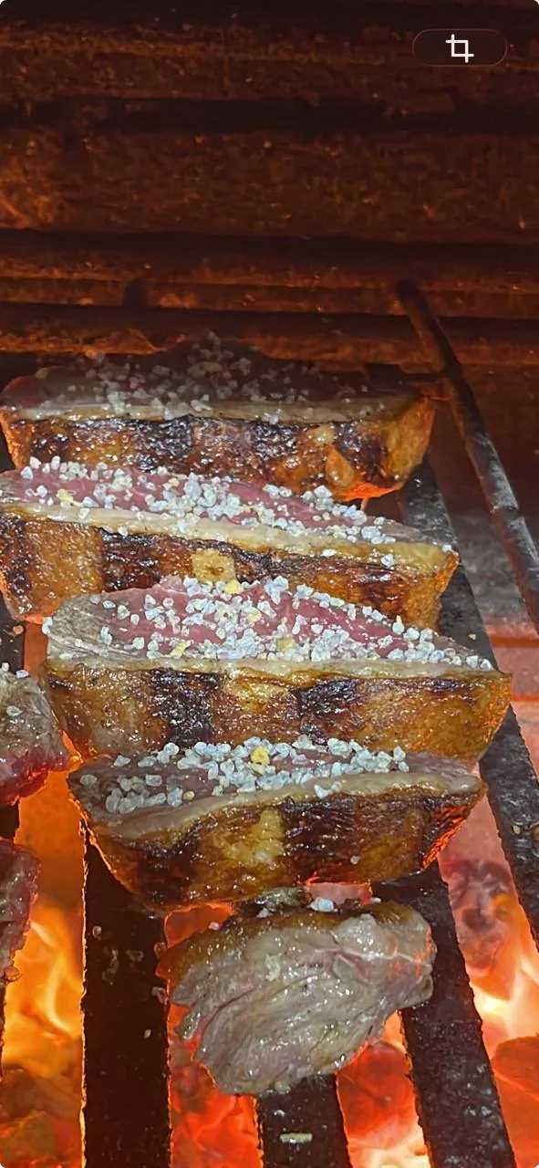 Picanha Akaushi em tiras na brasa
